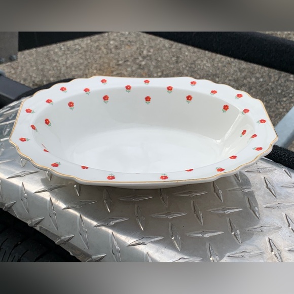 Mid Century Vintage W S George Blushing Rose Dalrymple LIDO Oval Vegetable Bowl - Picture 15 of 16